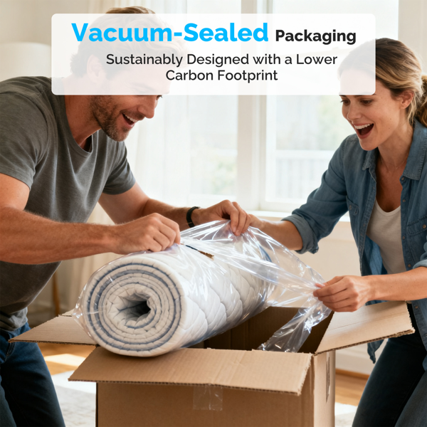 12 inch Full 黑金色边带白色面层 弹簧垫 床垫 M0IS12F 美国-3