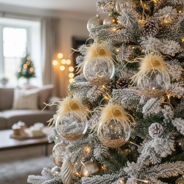 4件套4.7英寸玻璃圣诞球装饰品节日挂树装饰品，用于派对树装饰节日装饰FBA发货-14