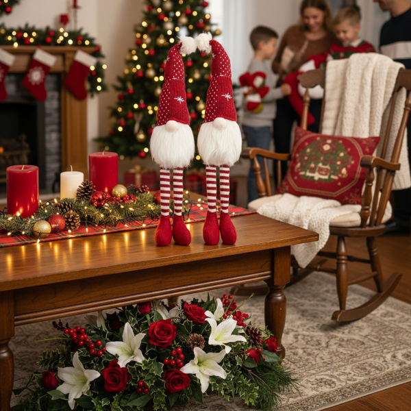 2件套圣诞节侏儒室内外节日派对装饰品可爱的桌面装饰品礼品FBA发货-2