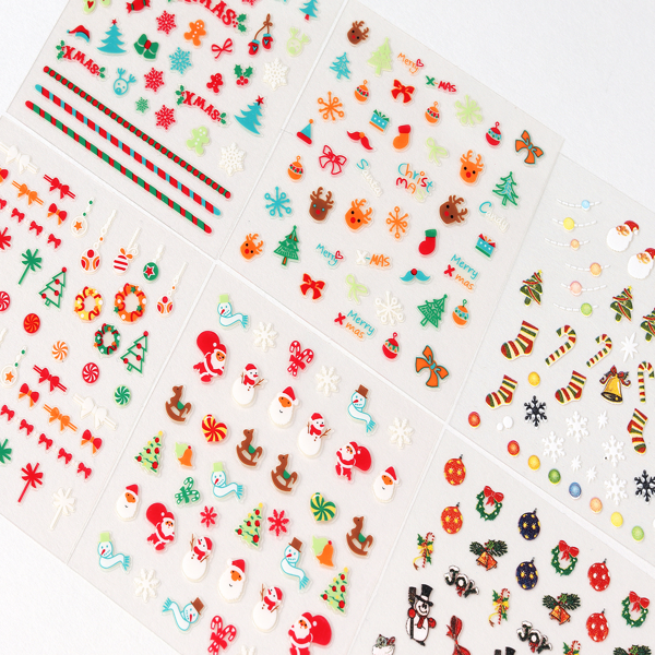 3D圣诞美甲贴纸（6张）-2