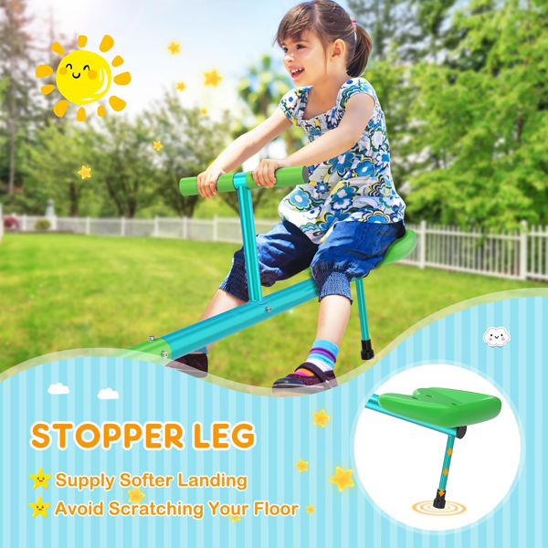 跷跷板，360度旋转幼儿坐和旋转跷跷板蹒跚，儿童户外游戏设备的后院操场-6