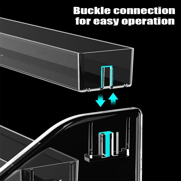 亚克力卡牌拆卡收纳架多层卡位架(Layers:5 layers, 型号:透明色5层）（tk,temu下自提）-3