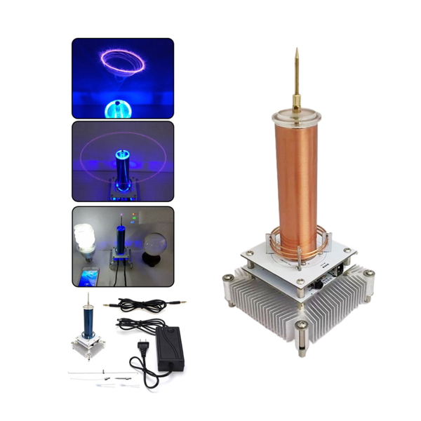 特斯拉线圈等离子扬声器音乐无线传输声音固态电源模式-7