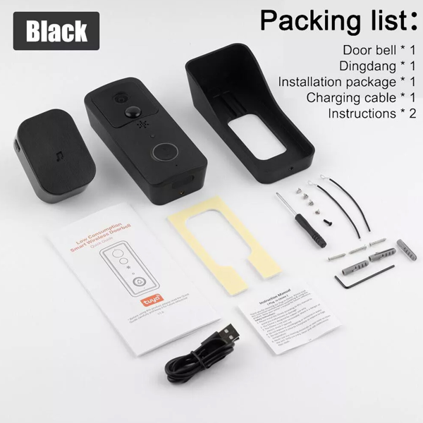 5G WiFi智能门铃无线视频安防摄像头门铃环对讲-13