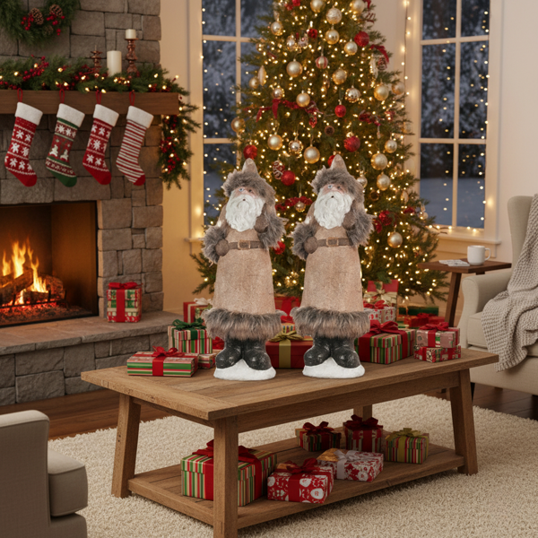 2件套圣诞节侏儒装饰品节日餐桌中心件用于派对礼物，怪异的桌面装饰品，用于家居装饰FBA发货-7