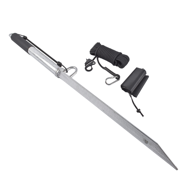 船锚杆 39 Inch Boat Anchor Pole w/ Line & Hook for Shallow Water Shore, Beach, Sandbar-1