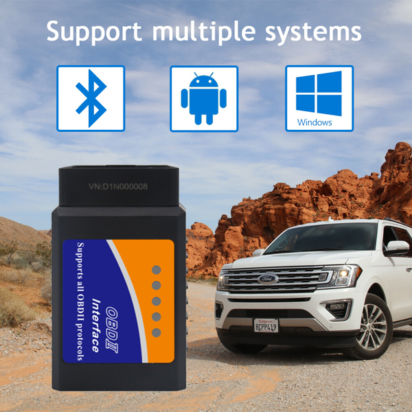 蓝牙OBDII OBD2汽车诊断扫描仪自动故障代码阅读器工具检测器(TK/TMEU下自提)-1