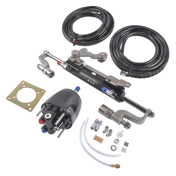 A3 液压方向舵机套件 Boat Steering Kit w/Hydraulic Cylinder (Silver Handle) Fit for Boats HSX-300HP-B-5