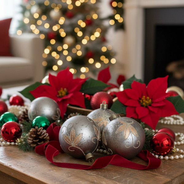 4件套4.7英寸圣诞球装饰品玻璃悬挂装饰品，用于节日树派对装饰用品FBA发货-13