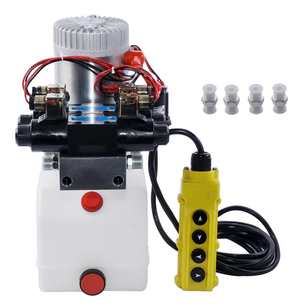 A3 液压泵 Hydraulic Power Unit 4.5 Quart Reservoir 12V DC Double Acting Double Solenoid-1
