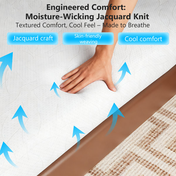 6 inch Twin 白色 海绵垫 床垫 M0FF10T 美国-5