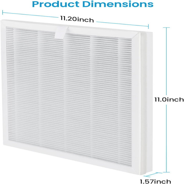 VEWIOR H13 真 HEPA 替换过滤器，适用于 ClearAir-A6 空气净化器，可捕获 99.97% 的灰尘、烟雾、宠物皮屑，兼容 A6 型号（1 件）（亚马逊禁售）-2