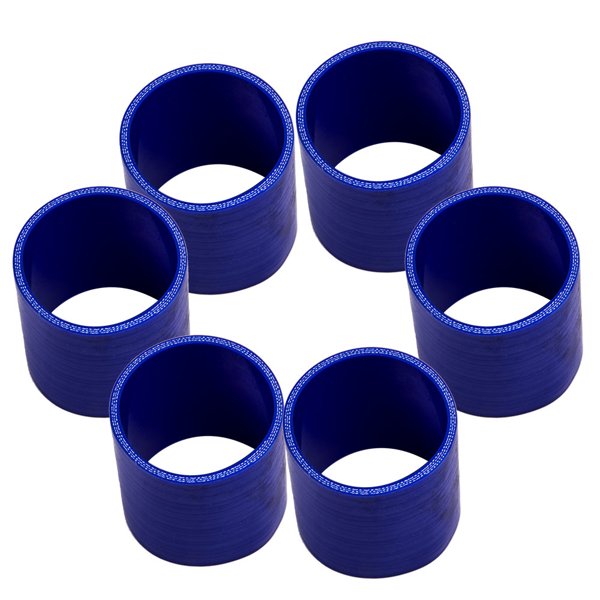 适用于2.5英寸通用铝制涡轮增压中冷器弯管套件+硅胶软管+卡箍-5