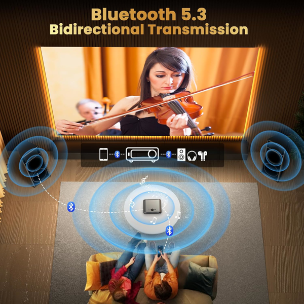 FUDONI 投影仪，WiFi 6 和双向蓝牙，原生 1080P 4K 分辨率，支持户外电影，最大 300 英寸显示屏，适用于 iOS/安卓/电视棒/HDMI/USB/笔记本电脑（亚马逊禁售）-4