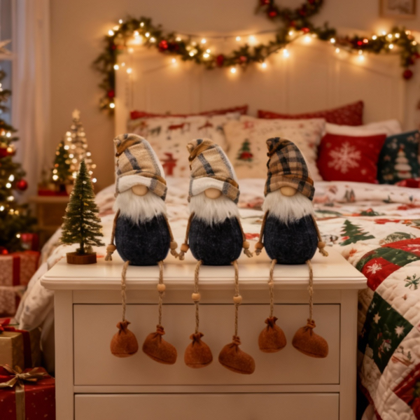 3件套圣诞侏儒装饰品收获和感恩节家居餐桌装饰品，派对礼物的可爱节日装饰品，秋季农舍侏儒中心装饰品FBA发货-9