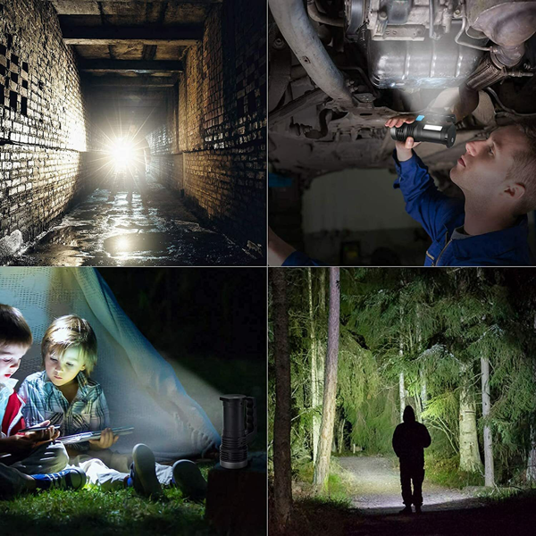 户外LED手电筒探照灯工作灯USB可充电射灯露营徒步手电筒(TK/TMEU下自提)-10