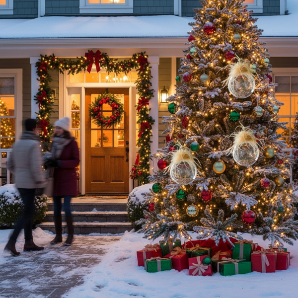 4件套4.7英寸玻璃圣诞球装饰品节日挂树装饰品，用于派对树装饰节日装饰FBA发货-13