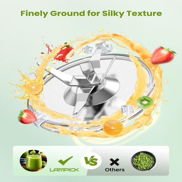 冰沙搅拌机，奶昔和冰沙个人搅拌机，带不含双酚A的便携式杯子，蛋白奶昔、婴儿食品、冷冻饮料小型榨汁机（亚马逊禁售）-3