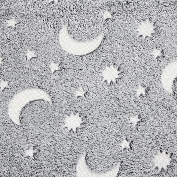 1pcs 全海绵 儿童单人折叠式沙发床 夜光 儿童沙发 浅灰星月 法兰绒 KS-003-8