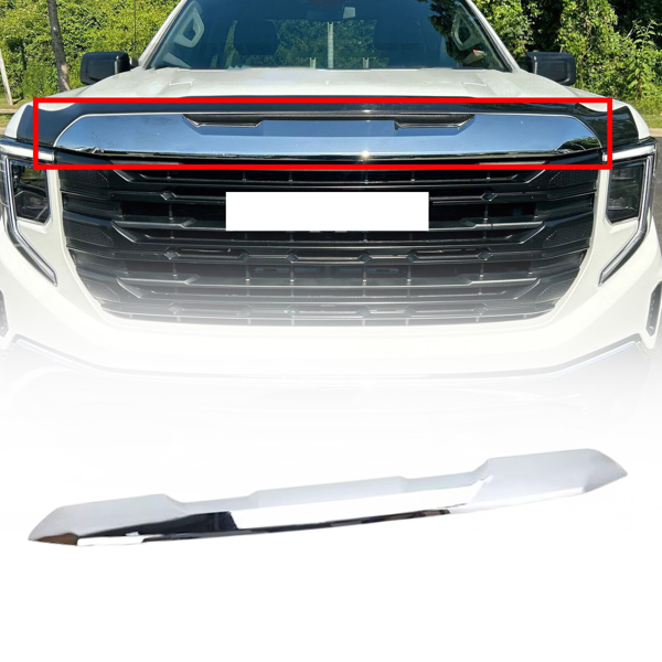 GMC Sierra 1500 2022-2024 2023前上顶部格栅模制装饰铬-10
