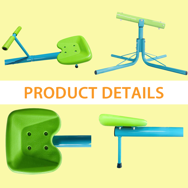 跷跷板，360度旋转幼儿坐和旋转跷跷板蹒跚，儿童户外游戏设备的后院操场-4