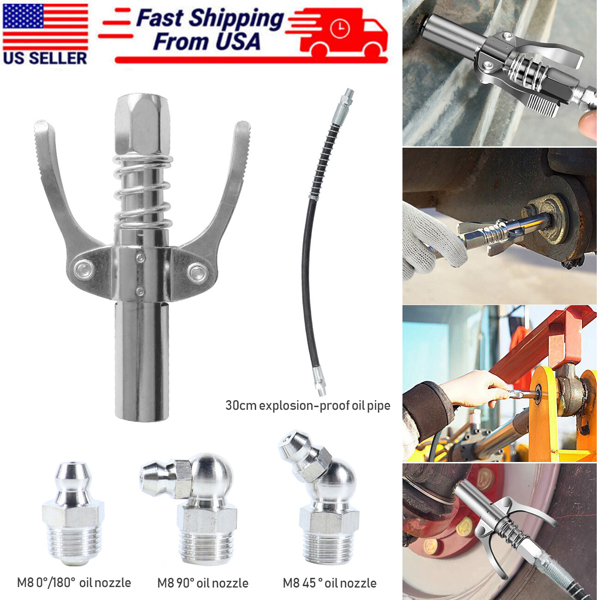 双手柄锁钳油嘴高压油脂枪耦合器+适配器套件(TK/TMEU下自提)-10