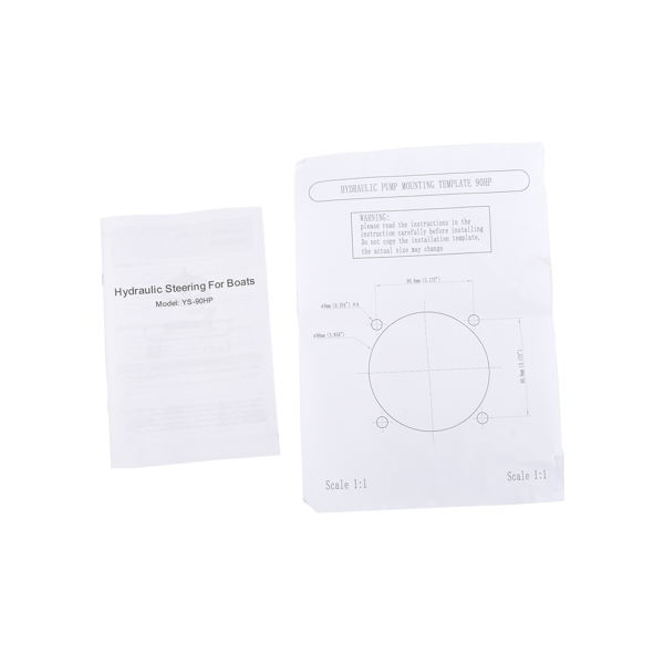 液压方向舵机套件 90 HP Marine Hydraulic Steering System with Two-Way Locking Valve, High-Pressure Pump & 2X 24ft Durable Nylon Hose for Single-Engine Boats-11