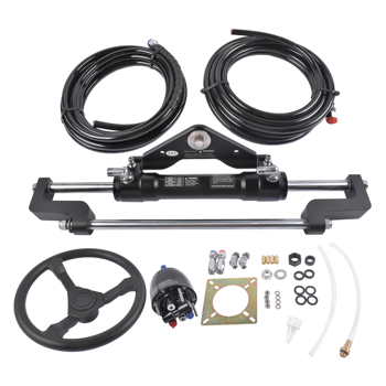 A3 液压方向舵机套件 468(KGF) Complete Marine Hydraulic Steering System w/ 2 x 18ft Hoses 6.9 Mpa