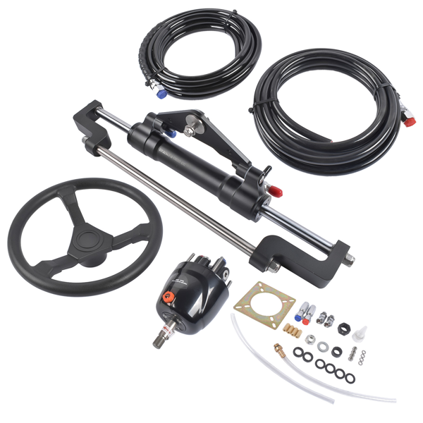 A3 液压方向舵机套件 Hydraulic Outboard Boat Steering Kit + 13.5" Steering Wheel, Hydraulic Helm Pump-2