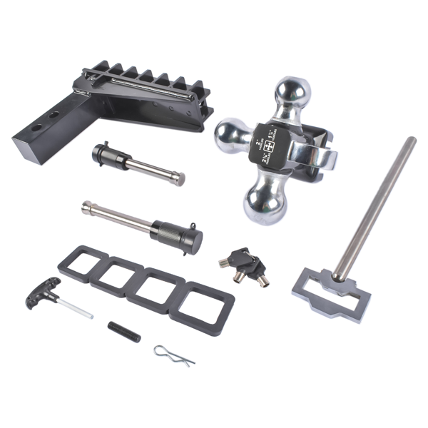 拖车挂接装置 Black Adjustable Trailer Hitch Fits 2.0-Inch Receiver 8" Drop Hitch-3