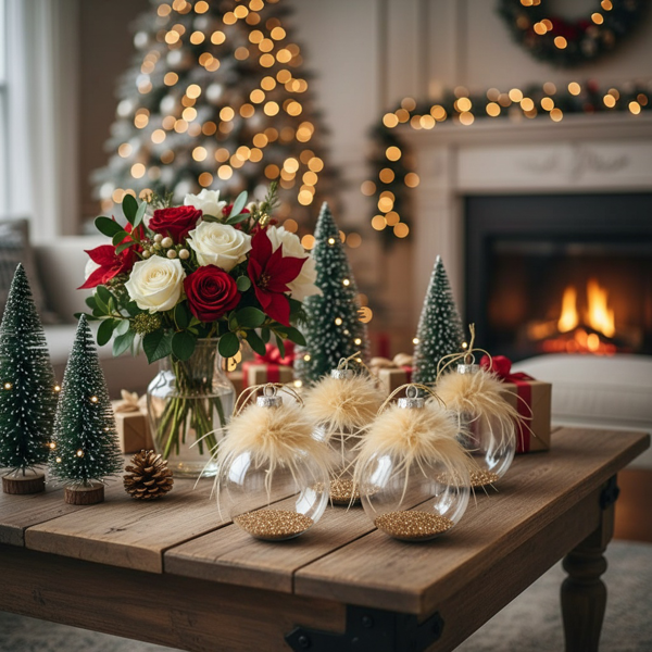 4件套4.7英寸玻璃圣诞球装饰品节日挂树装饰品，用于派对树装饰节日装饰FBA发货-11