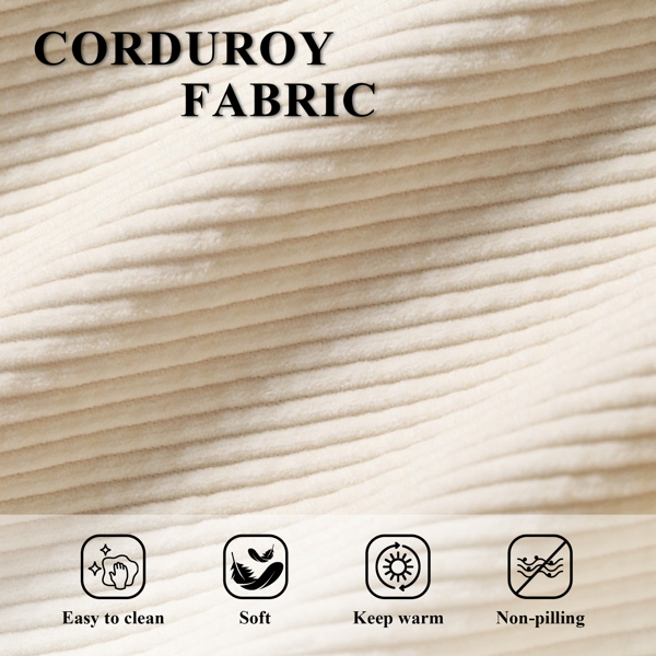 108'' Modular Sectional 3-Seater Cloud Sofa,Corduroy Convertible Sofa Bed ,living room.-8