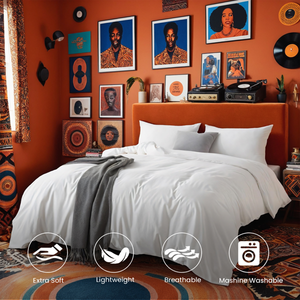 高颜值白色粉色大码纯色被套套装，可爱女生男生温馨校园宿舍卧室被套，圣诞节礼物-4