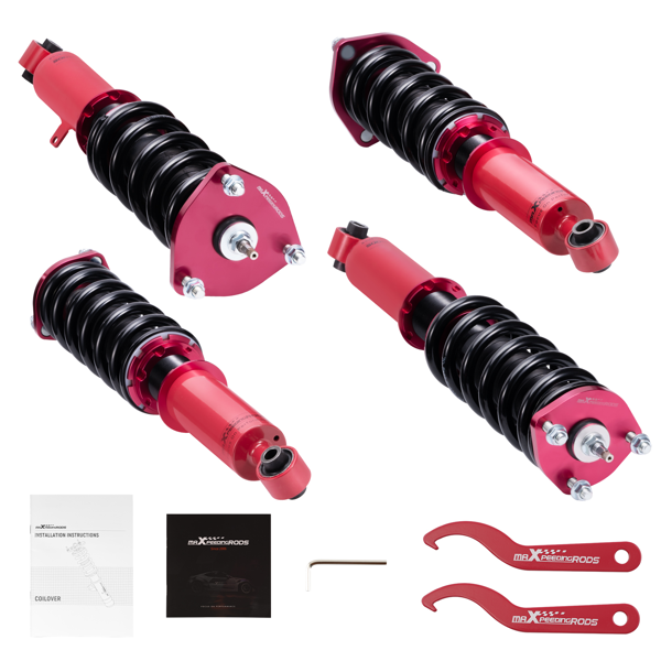 24档可调式绞牙避震器降低套件，适用于1998-2005款雷克萨斯GS300后轮驱动车型-4