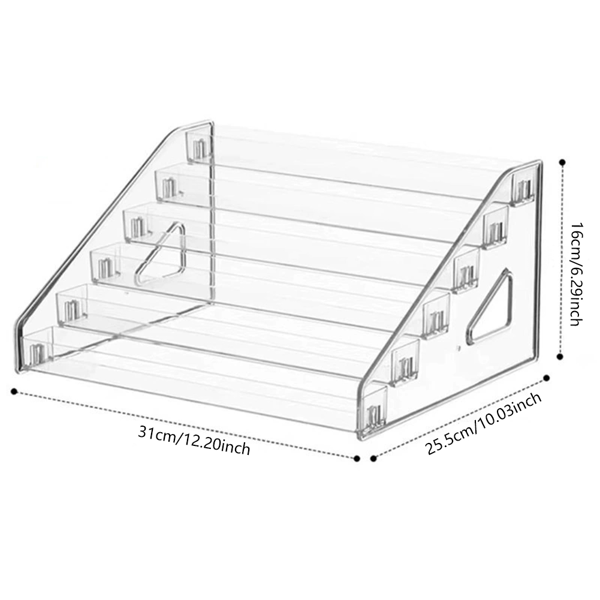 亚克力卡牌拆卡收纳架多层卡位架(Layers:6 layers, 型号:透明色6层）（tk,temu下自提）-1
