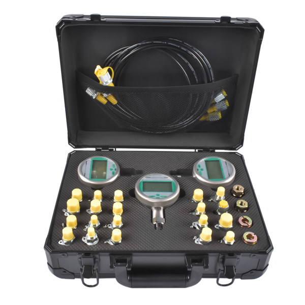 液压测试套件 Digital Pressure Test Kit with 22 Connectors, Dual-Range Gauges (16MPa & 70MPa)-1