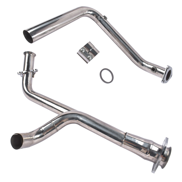 排气套件 Stainless Exhaust Y-Pipe Fit for Chevy GMC 2WD 4WD Avalanche Sierra Yukon Silverado Suburban Tahoe Trailblazer 1999-2006 GM641242-4
