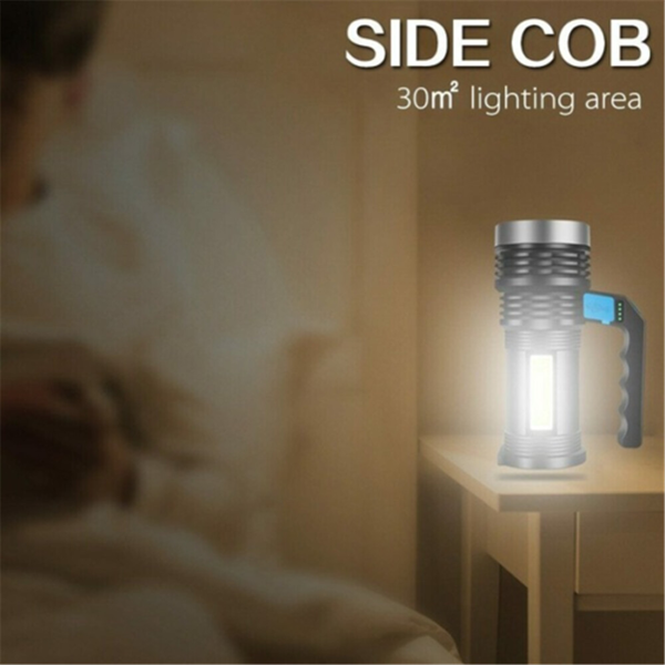 户外LED手电筒探照灯工作灯USB可充电射灯露营徒步手电筒(TK/TMEU下自提)-8