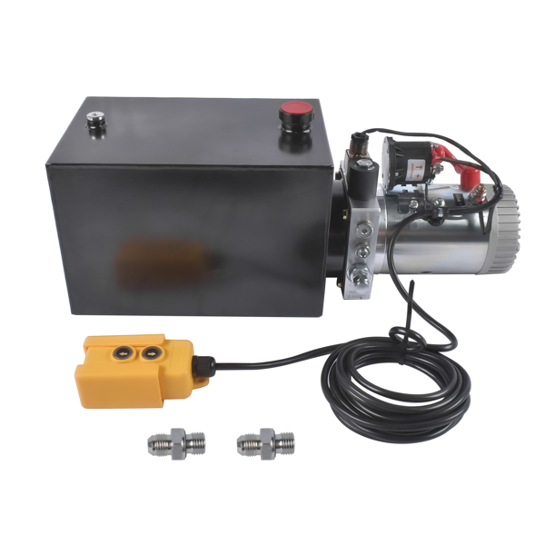 A3 液压泵 13 Quart Single Acting NEW Hydraulic Pump Black Steel Reservoir 12V Power Unit-8