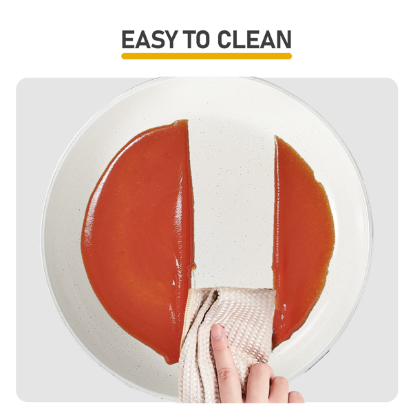 22件 六锅三盖 可拆卸手柄 烹饪锅具 米白色 带28cm汤锅 铝锅套装-10