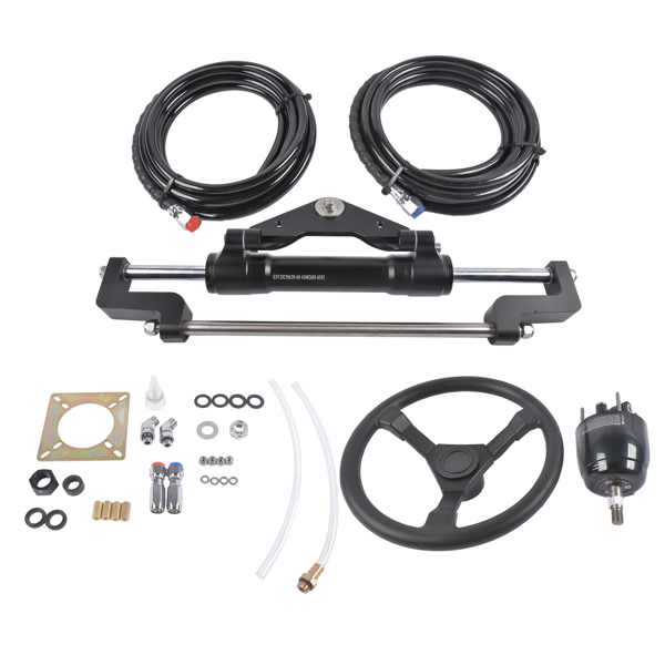 A3 液压方向舵机套件 Hydraulic Steering System w/2 x 14ft Hoses & Hydraulic Cylinder HO5114 Replacement for Boats-1