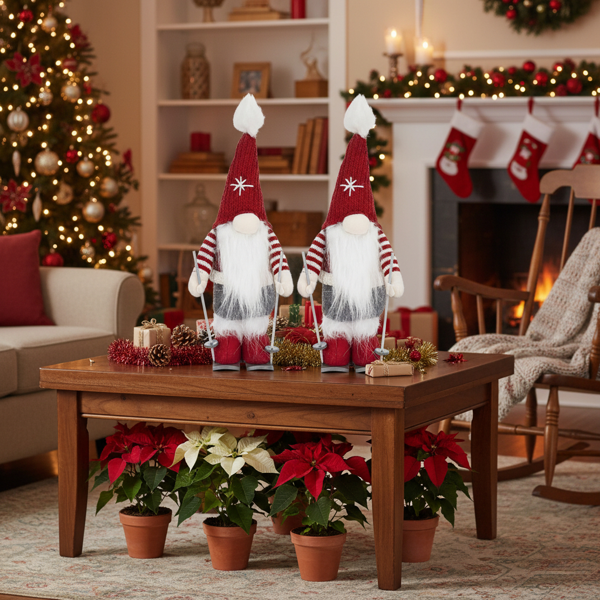 2件套圣诞侏儒节日装饰可爱的桌面装饰品，用于派对礼品和家居展示FBA发货-2