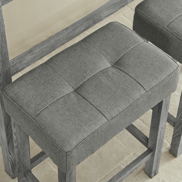 59 英寸吧台桌、餐桌、带电源插座的沙发桌、3 个软垫凳子、4 件套吧台桌椅套装，适用于客厅、餐厅、厨房-18