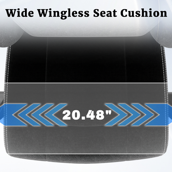 人体工学游戏椅，带按摩腰托及脚凳的电子游戏椅，可调节高度织物电脑椅配袋装弹簧坐垫-7