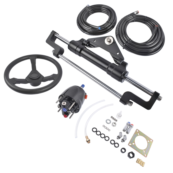 A3 液压方向舵机套件 468(KGF) Complete Marine Hydraulic Steering System w/ 2 x 20ft Hoses HO5120-2