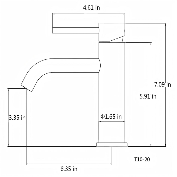 单柄浴室水龙头卫生间水龙头不锈钢单孔T10，拉丝金【周末不发货，TK/TEMU订单仅支持自提】-6