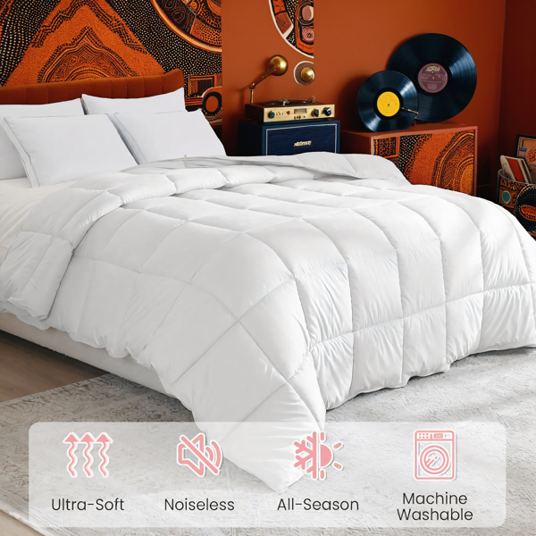 大码格子纯色高颜值被芯，男生女生宿舍卧室单人双人四季被，可爱少女四季皆宜，圣诞节礼物-5