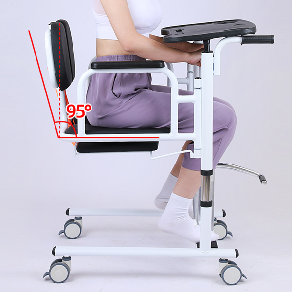 带180°分体式座椅和便盆的患者升降转移椅、浴室轮椅-27