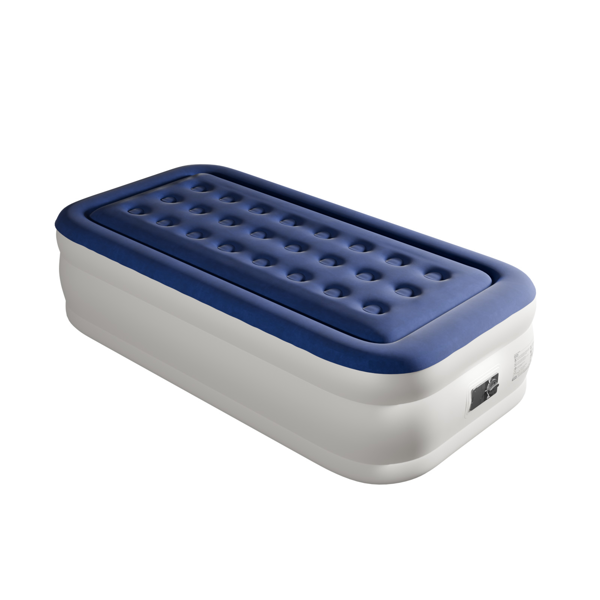 75*39*18in 植绒床面 PVC围带&底部 蓝色+白色 野营床垫 充气 带收纳袋 杯洞 美规插头 100kg-5