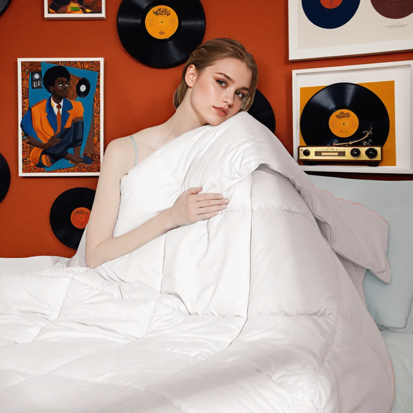 大码格子纯色高颜值被芯，男生女生宿舍卧室单人双人厚被，可爱少女四季皆宜加厚胖被，圣诞节礼物-6